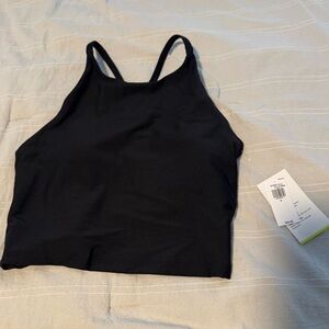 Black Cropped Old Navy Tank Top Bra with Strappy Back